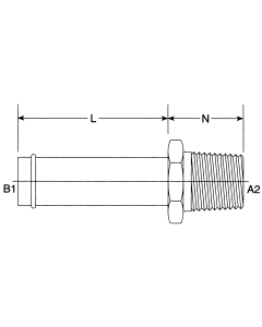 Steel Adapters, Hose Barb To Male NPT, Straight