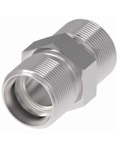 Blue Anodized Aluminum Adapter (AN 815), -10 Male JIC 37 deg Flare To -10 Male JIC 37 deg Flare, Straight
