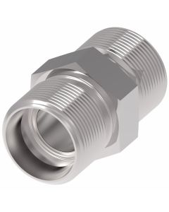 Steel Adapter, 3/8-24 Male JIC 37 deg Flare To 3/8-24 Male JIC 37 deg Flare, Straight