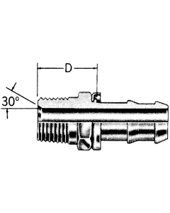 Brass Reusable Socketless Fittings, Male NPT, Straight
