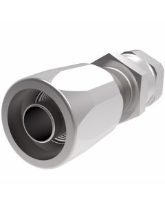 Steel Reusable 1 Wire Braid Reduced Bore Two-Piece Fitting, 7/8-14 Female JIC 37 deg Flare Swivel, -10 Hose, Straight