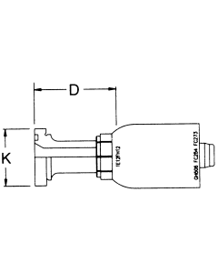 Spiral TTC Steel Crimp Fittings, Code 62 Split Flange, Straight