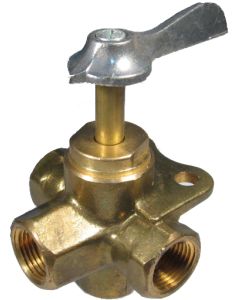 Brass 4-Way Bottom Outlet Plug Valves