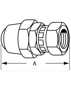 Brass Field Attachable 338 B Series Air Brake Hose Ends, Female ABS Thread