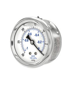 Pressure Gauges, Center Back Connection