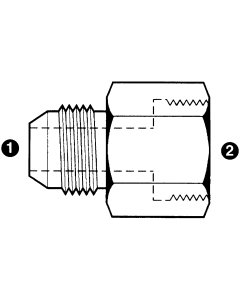 Steel Adapters, Male JIC 37 deg Flare To Female Flat Face BSPP (British Parallel), Straight