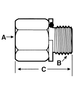 Steel Adapters, Female NPT To Male Metric Thread, Straight