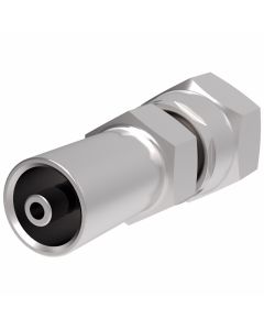 Steel Crimp 3903/7903 Swage Fitting, 7/16-20 Female JIC 37 deg Flare Swivel, -02 Hose, Straight