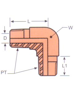 Stainless Steel Adapters, Male NPT To Male NPT, 90 deg Elbow