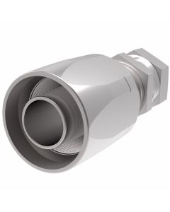 Steel Reusable 2 Wire Braid Skive Fitting, 1-5/16-12 Female JIC 37 deg Flare Swivel, -16 Hose, Straight