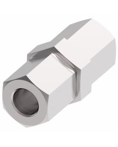 Brass Compression Fitting For Plastic, Copper, & Aluminum Tubing, 0.25 Inch Tube OD Union