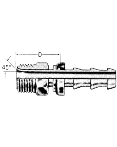 Brass Reusable Socketless Fittings, Male SAE 42 deg Inverted Flare, Straight