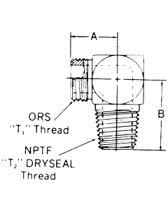 Steel Adapters, Male SAE O-Ring Face Seal To Male NPT, 90 deg Elbow