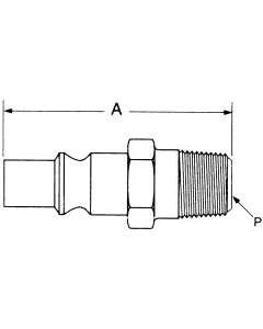 Auto-Flo 23 Series - Aro 210 Interchange Air Quick Disconnects, Male Half, Male NPT