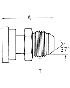 Steel Adapters, Code 61 Split Flange To Male JIC 37 deg Flare, Straight (For pressures thru 4 Light Spiral Hose)