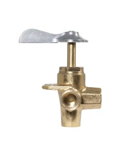 Brass 4-Way Bottom Outlet Plug Valve, 3/8 NPT Ports