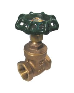 Brass Gate Valve, 1-1/4 Inch Ports