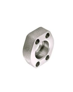 Steel 4-Bolt Flange Adapter, 1.25 Inch Code 62 Flange, Flat Face Half To 1.25 Inch Female NPT, Straight
