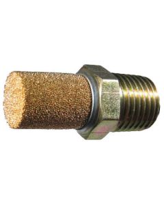 Brass Porous Metal Muffler, 1/8 NPT, 1.125 Inch Long