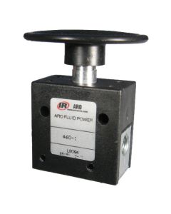 3-Way Palm Button Pneumatic Valve, 1/8 NPT Ports, 7.5 Flow Rating