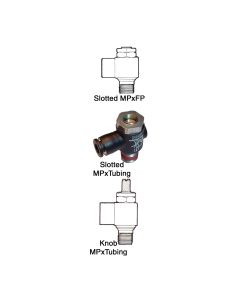 Right Angle Pneumatic Flow Control Valve, 1/8 NPT Male x 1/8 NPT Female Ports, 17 Flow Rating