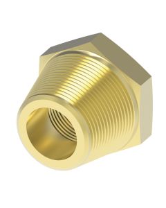 Brass Adapter, 3/4-14 Male NPT To 1/2-14 Female NPT, Bushing