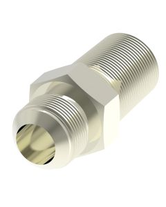 Nickel Plated Aluminum Adapter, -06 Male JIC 37 deg Flare To 3/8 Inch Male NPT, Straight