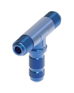 Adapter (AN 834), -04 Male JIC 37 deg Flare Run To -04 Male JIC 37 deg Flare Branch, Bulkhead Tee