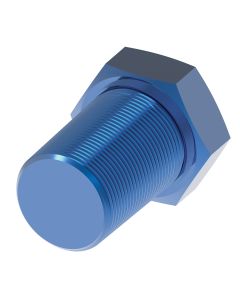 Blue Anodized Aluminum Adapter (AN 912), 3/4 Inch Male NPT To 3/8 Inch Female NPT, Bushing