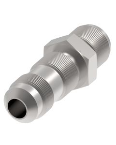 Steel Adapter (AN 832), -03 Male JIC 37 deg Flare To -03 Male JIC 37 deg Flare, Straight Bulkhead