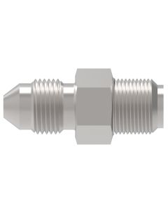 Steel Brake System Adapter, -04 Male JIC 37 deg Flare To 1/2-20 Male 42 deg Inverted Flare, Straight