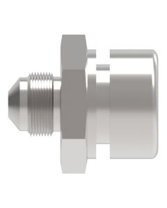 Steel Brake System Adapter, -03 Male JIC 37 deg Flare To 3/8-24 Female 42 deg Inverted Flare, Straight