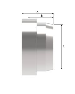 Steel Adapter, 0.50 Inch O-Ring Face Seal Shoulder Internal Braze