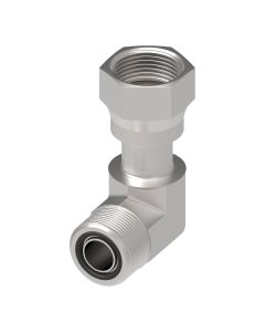Steel Adapter, 13/16-16 Male SAE O-Ring Face Seal To 13/16-16 Female SAE O-Ring Face Seal, 90 deg Elbow