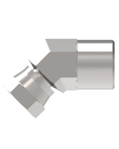 Steel Adapter, 1-11-1/2 Female NPT Swivel To 1-11-1/2 Female NPT, 45 deg Elbow