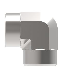 Steel Adapter, 1-1/4-11-1/2 Female NPT To 1-1/4-11-1/2 Female NPT, 90 deg Elbow