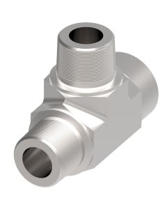 Steel Adapter, 1/2-14 Male NPT Run & Branch To 1/2-14 Female NPT Run, Tee