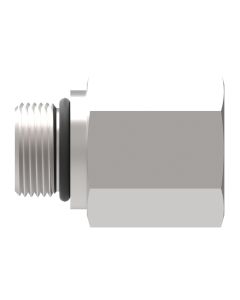Steel Adapter, 1-11-1/2 Female NPT To 1-5/8-12 Male SAE O-Ring Boss (Straight Thread O-Ring), Straight