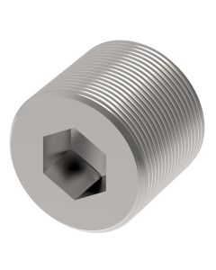 Steel Adapter, 1/4-18 Male NPT Countersunk Hex Plug