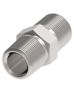 Steel Adapter, 1/2-14 Male NPT To 1/2-14 Male NPT, Straight
