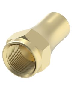 Brass Tube Fitting, 0.50 Inch Tube OD To 3/4-16 Thread Long Flare Nut