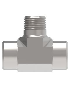 Steel Adapter, 3/4-14 Male NPT Branch To 3/4-14 Female NPT Run, Tee