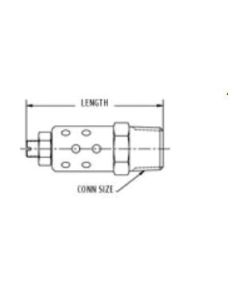 Porous Metal Muffler with Adjustable Speed Control, 1/4 NPT, 1.45 Inch Long