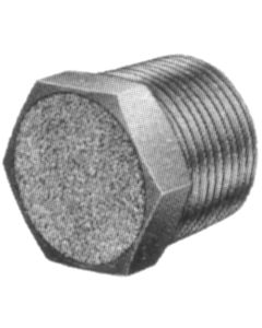 Sintered Metal Filter Vent, 1/4 NPT, Inch Long