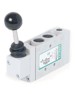 L2 Series 4-Way Manually Operated Pneumatic Valve, Hand Lever, Detent, 1/4 Inch NPT Ports, Up To 79