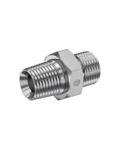 Steel Adapter, 3/4-14 Male BSPP (British Parallel) To 3/4-14 Male NPT, Straight