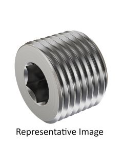 04 HOLLOW HEX PIPE PLUG BRASS