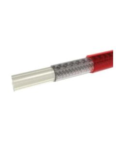 High Performance Stainless Steel Braided Brake Hose, Red, 0.25 Inch OD, 0.13 Inch ID, Up To 3000.00 PSI