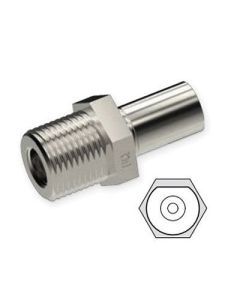 Brakequip Fitting - Male 3/8X24NF Short