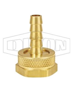 Brass Short Shank Type Fitting, 0.38 Inch Hose ID to 3/4-11-1/2 Female Garden Hose (NPSH), Straight